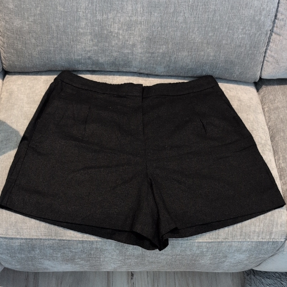 J. Crew High Waist Black Shorts Relaxed Fit
